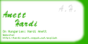 anett hardi business card